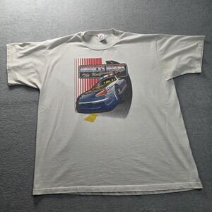 Vintage Police Car T Shirt Mens 2X White Graphic Americas Heroes Jerzees USA